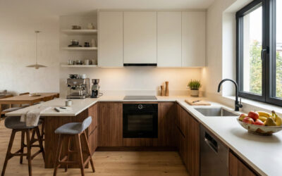 Minimalismo Cálido: unir Corian® con la nobleza del nogal